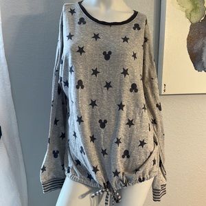 Disney Lounge Gray Mickey Mouse Long Sleeve Sweatshirt